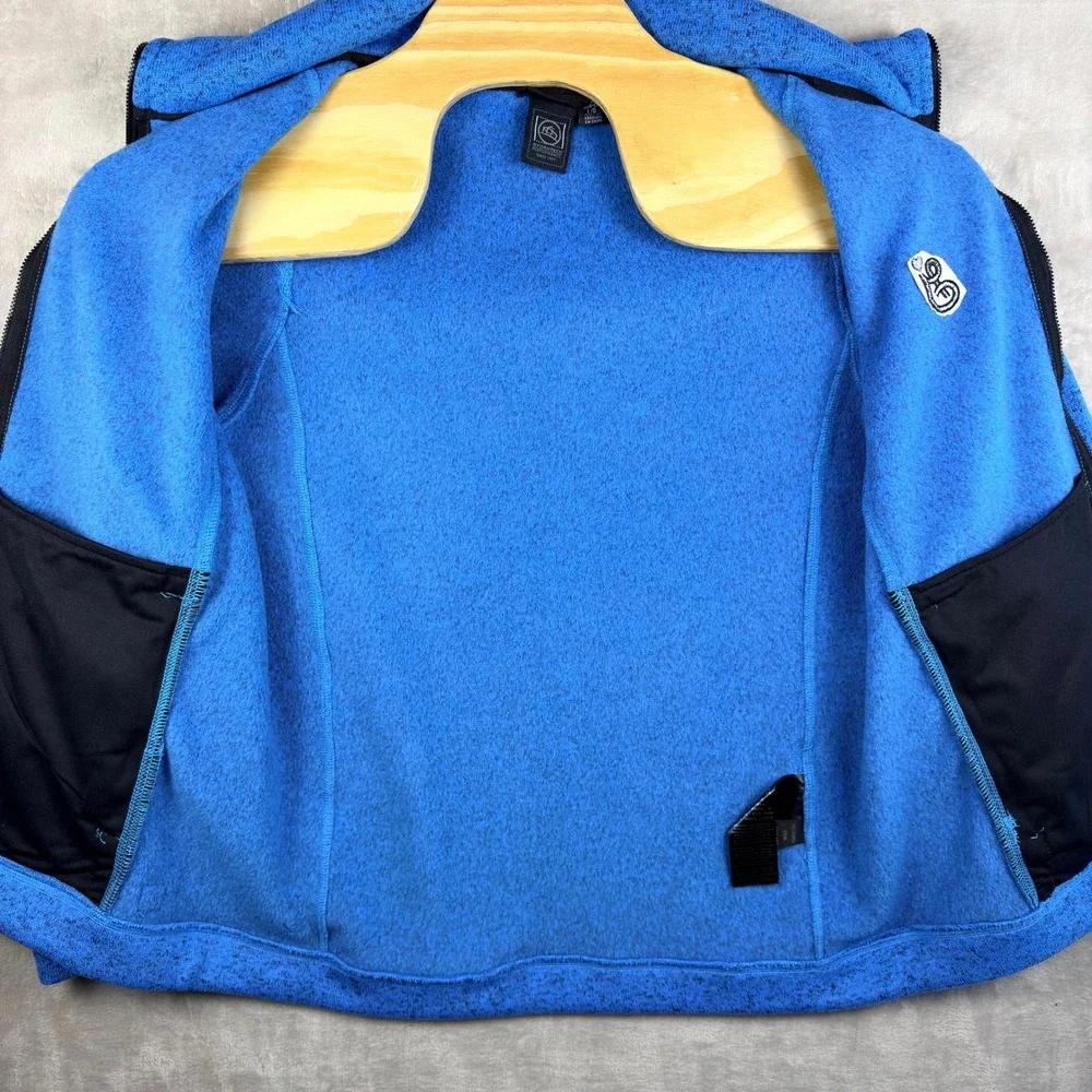 NEW Stormtech Performance Fleece Jacket Men L Blue Full‎ Zip Heathered Outdoor